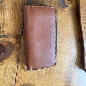 Portland Leather Chestnut Zip Around Wallet